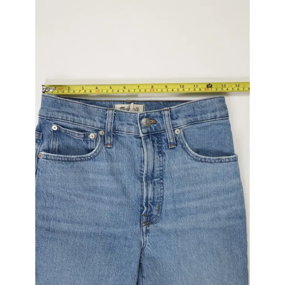 Madewell Perfect Vintage Straight Jeans High Rise Light Wash Size 25 NWOT